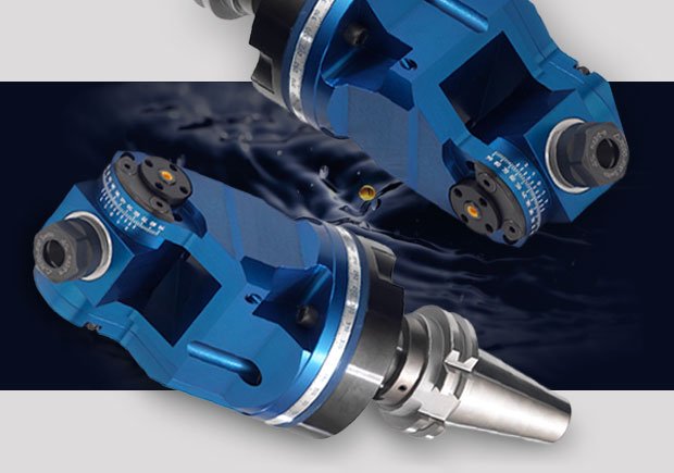 Angle Heads Designed for heavy milling, deep drilling and tapping operations